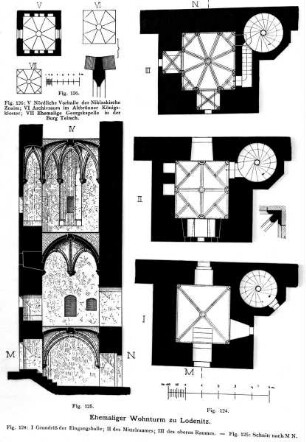Fig. 126, VII: Grundriß der ehemaligen Georgskapelle in der Burg Teltsch