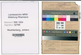 Entnazifizierung Johann Muehlenberg , geb. 27.04.1901 (Arbeiter)