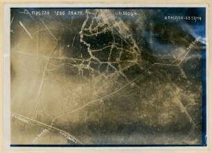 Foto der Gegend um die Straßenkreuzung Aix-Noulette - Souchez - Angres (Luftbild)