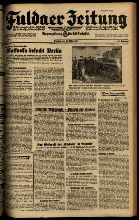 Ausgabe vom Dienstag, den 11. März 1941.