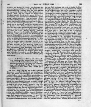 Wolff, O. L. B.: Die schöne Litteratur Europa's in der neusten Zeit. Dargestellt nach ihren bedeutendsten Erscheinungen. Vorlesungen gehalten vor einer gebildeten Versammlung. Leipzig: Breitkopf & Härtel 1832 [Nebent.: Vorlesungen über die schöne Litteratur Europa's in der neuesten Zeit]