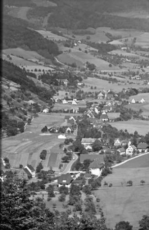 Glottertal: Straße durchs Glottertal; von oben
