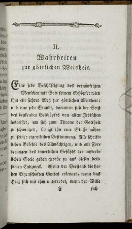II. Wahrheiten zur göttlichen Weisheit.