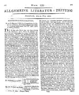 Lespinasse, A. de: Essai sur l'organisation de l'arme de l'artillerie. Paris: Magimel 1800