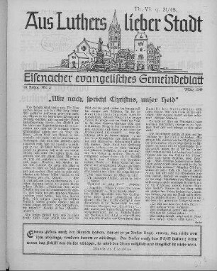 Eisenacher evangelisches Gemeindeblatt : März 1940