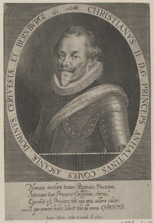 Bildnis des Christianvs I. von Anhalt-Bernburg