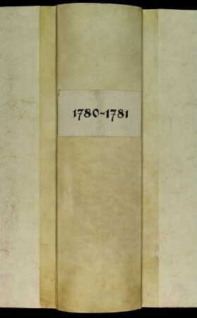 Ratsprotokolle, 1780 Juli 25. - 1781 Juli 23.