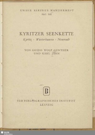 Kyritzer Seenkette : Kyritz, Wusterhausen, Neustadt