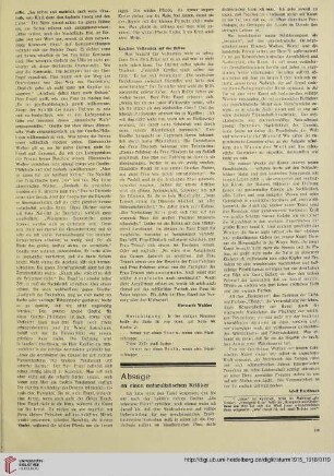 Absage : an einen naturalistischen Kritiker