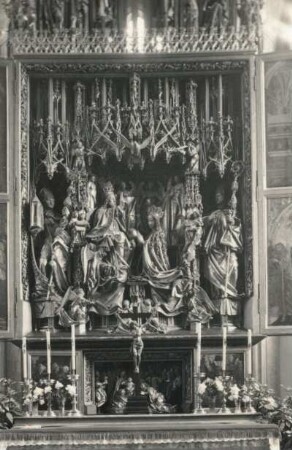 St. Wolfgang im Salzkammergut. Kirche St. Wolfgang. Hochaltar (1471-1481, M. Pacher), Mittelschrein