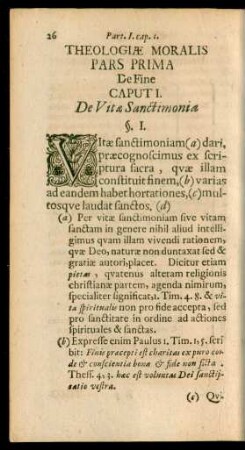 Theologiae Moralis Pars Prima De Fine