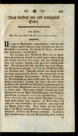 Zwey hundert vier und neunzigstes Stück