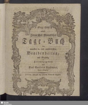 1815: Privil. Zittau'sches monatliches Tage-Buch