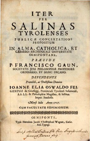 Iter Per Salinas Tyrolenses