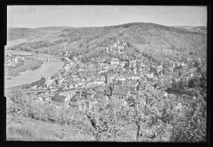 Blick aus Richtung "Blindenheimkurve" auf Altstadt und Burg