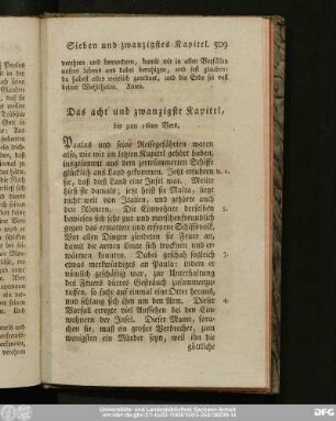 Das acht und zwanzigste Kapitel, bis zum 16ten Vers.