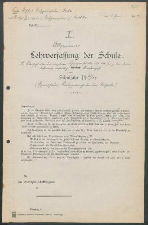 1921/22: Jahresbericht über das Schuljahr Ostern ... - Ostern ... - 1921/22