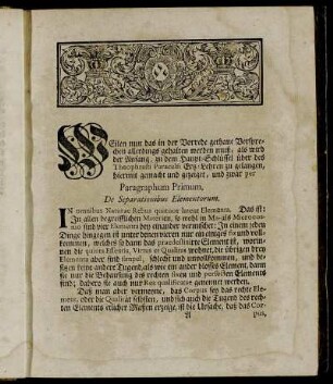 Paragraphus Primum. - Paragraphus Nonus.