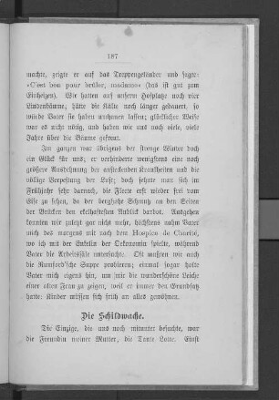 Die Schildwache.