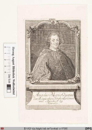 Bildnis Angelo Maria (Taufn.: Geronimo) Querini (Quirini)