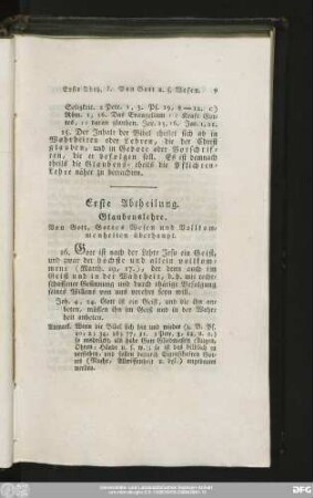 Von Gott, Gottes Wesen und Vollkommenheiten überhaupt.