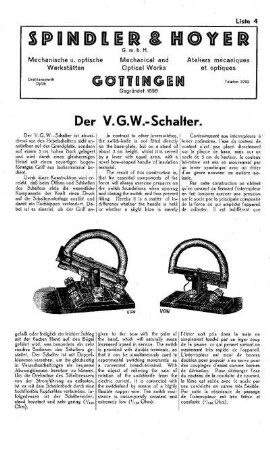 Liste 4: Der V.G.W.-Schalter