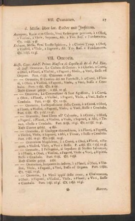 VII. Oratoria