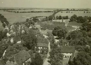 Staucha, Blick über das Rittergut gegen Riesa