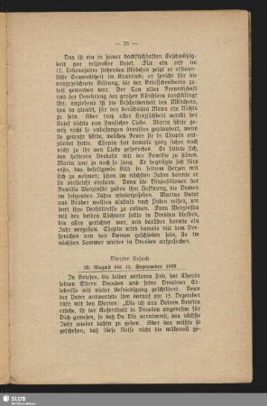 Vierter Besuch 29. August bis 11. September 1836