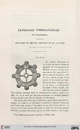 2. Pér. 32.1885: Exposition internationale de Nuremberg, [2] : ouvrages en métaux précieux et en alliages