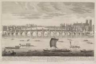 London, Westminsterbrücke von Norden - aus einer Folge (17 Ansichten)
