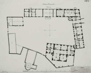 Wermsdorf, Altes Schloss, Grundriss, 19. Jh.