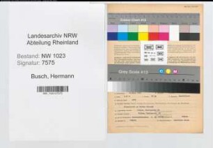 Entnazifizierung Hermann Busch , geb. 18.03.1890 (Samtweber)