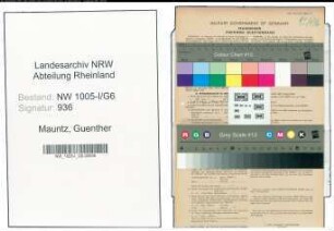 Entnazifizierung Guenther Mauntz , geb. 05.04.1907 (Studienrat)