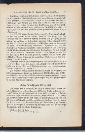 Erster Zeitabschnitt 1871-1875