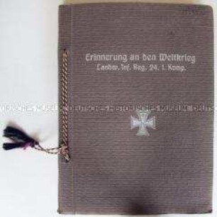 Erinnerungsalbum einer Kompanie des Infanterie-Regiments 24 aus dem 1. Weltkrieg