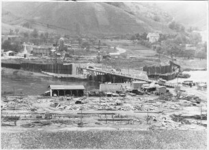 Staustufe Detzem, Wehrbaustelle