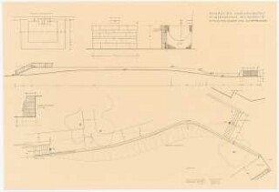 Landesheilanstalt, Bad Emstal-Merxhausen Friedhof: Mauer und Schöpfbrunnen: Grundrisse, Schnitte, Ansicht 1:50, 1:10