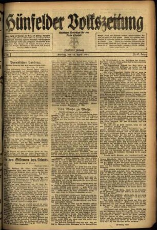 Ausgabe vom Montag, den 18. April 1921.