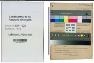 Entnazifizierung Alexander Lehmann , geb. 08.01.1887 (Arzt)