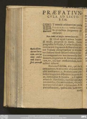 Praefatiuncula Ad Lectorem.
