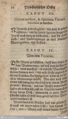 CAPUT IV. Von dem Vitriolo.
