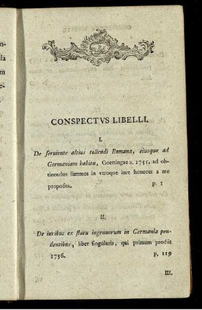 Conspectus Libelli.