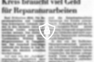 Kreis braucht viel Geld für Reparaturarbeiten