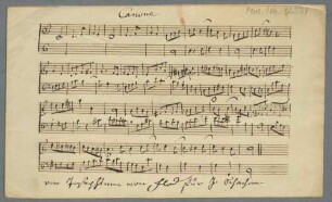 Canons, pf, C-Dur - BSB Mus.ms. 12594 : [heading:] Canone