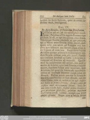 Cap. IX. De Agro Etrusco, & Foederibus Etruscorum.