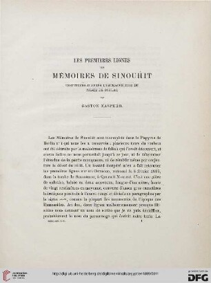 2: Les premières lignes des mémoires de Sinouhit : restituées d'après l'Ostracon 27419 du Musée de Boulaq