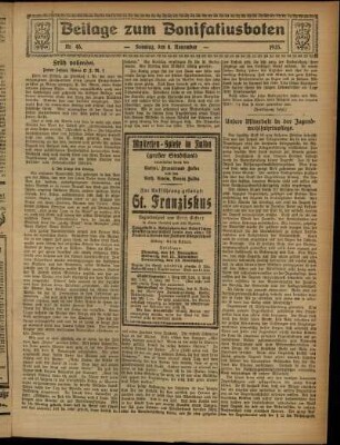 Zweite Ausgabe vom Sonntag, den 08. November 1925.