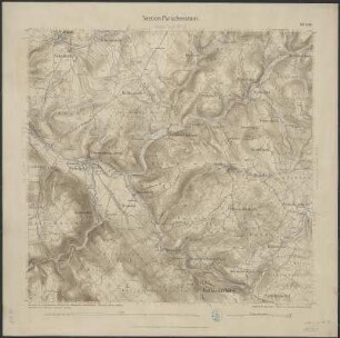 Section Purschenstein aus: Topographische Karte (Äquidistantenkarte) Sachsen