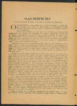 Sacrificío